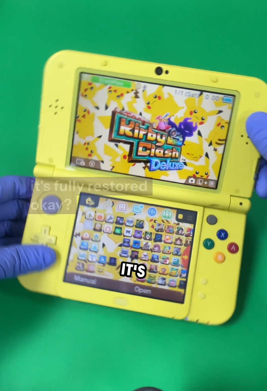 ⚡ Restored Pikachu Yellow 3DS XL — With USB Charger & Stylus! 💛🎮⁣ ⁣ We're showing off a fully restored New 3DS XL Pikachu Yellow Edition that’s an absolute showstopper!⁣ ⁣ ✅ Comes with a USB charger + matching yellow stylus⁣ ✅ Perfect condition — screens, analog stick, buttons, and cameras⁣ ✅ Preloaded with homebrew apps + region-free for any game card⁣ ✅ Carefully restored with expert craftsmanship⁣ ⁣ 💥 Limited stock available for this auction — don’t miss out!⁣ ⁣ 🛒 Grab yours now at 👉 https://RedProClub.com⁣ ⁣ ⁣ ⁣ ⁣ ⁣ 🔖 Tags:⁣ #3DSXL #Pikachu #YellowConsole #Nintendo3DS #USBCharger #Stylus #FullyRestored #NewCondition #HomebrewApps #RegionFree #LimitedStock #PokemonFans #Pikachu3DS #RetroGaming #ConsoleCollectors #RedProClub