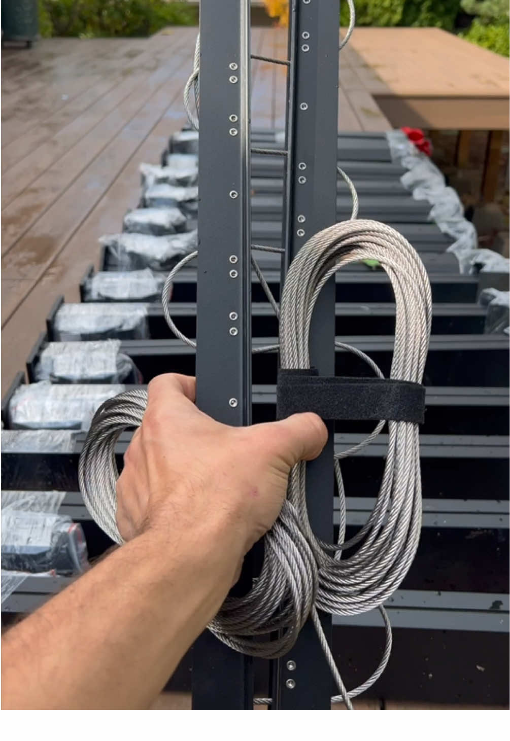 Fastest Railing EVER Installed?! #railing #construction #innovation #tradeshow #deckrailing 