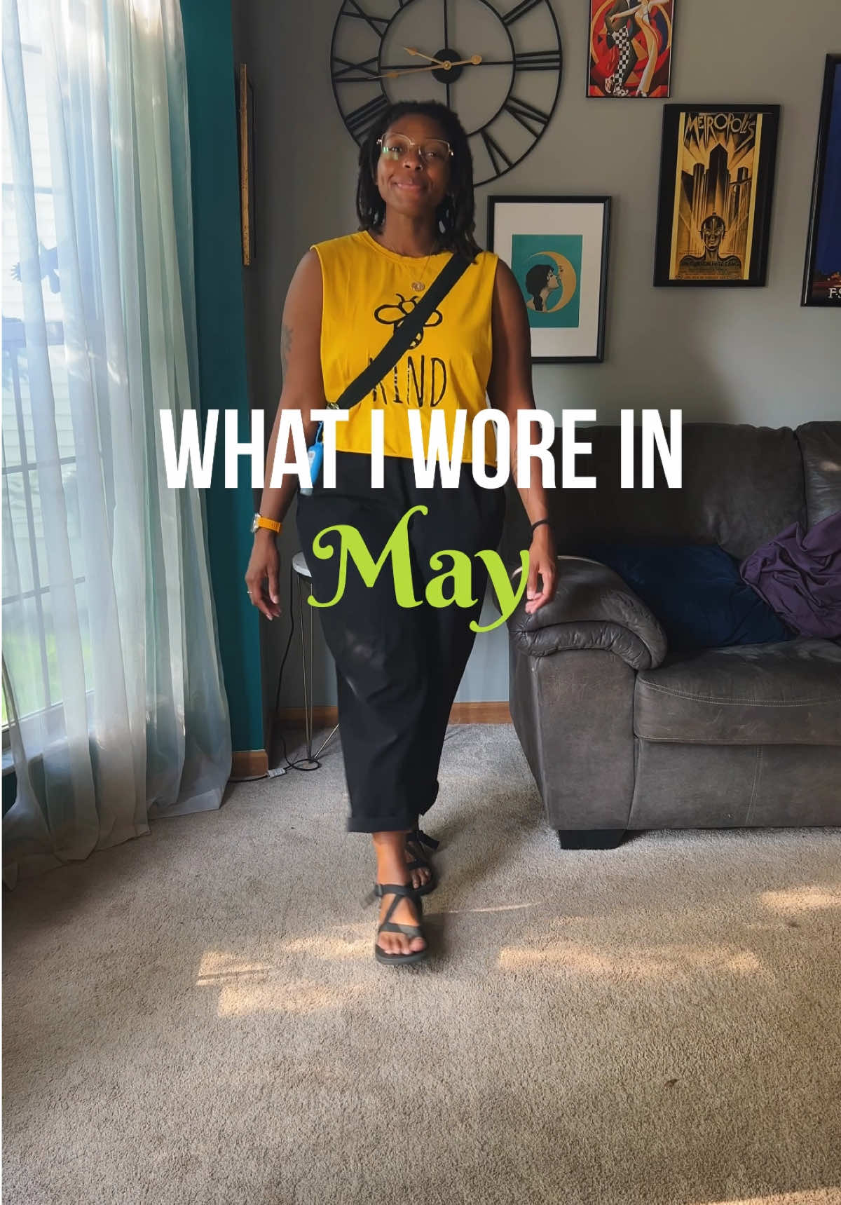 Here’s everything I wore in the month of May! #wiw #whatiwore #outfitroundup #springoutfits #fitchecks #thriftedstyle #personalstyle #OOTD #outfitinspo #midsizestyle 