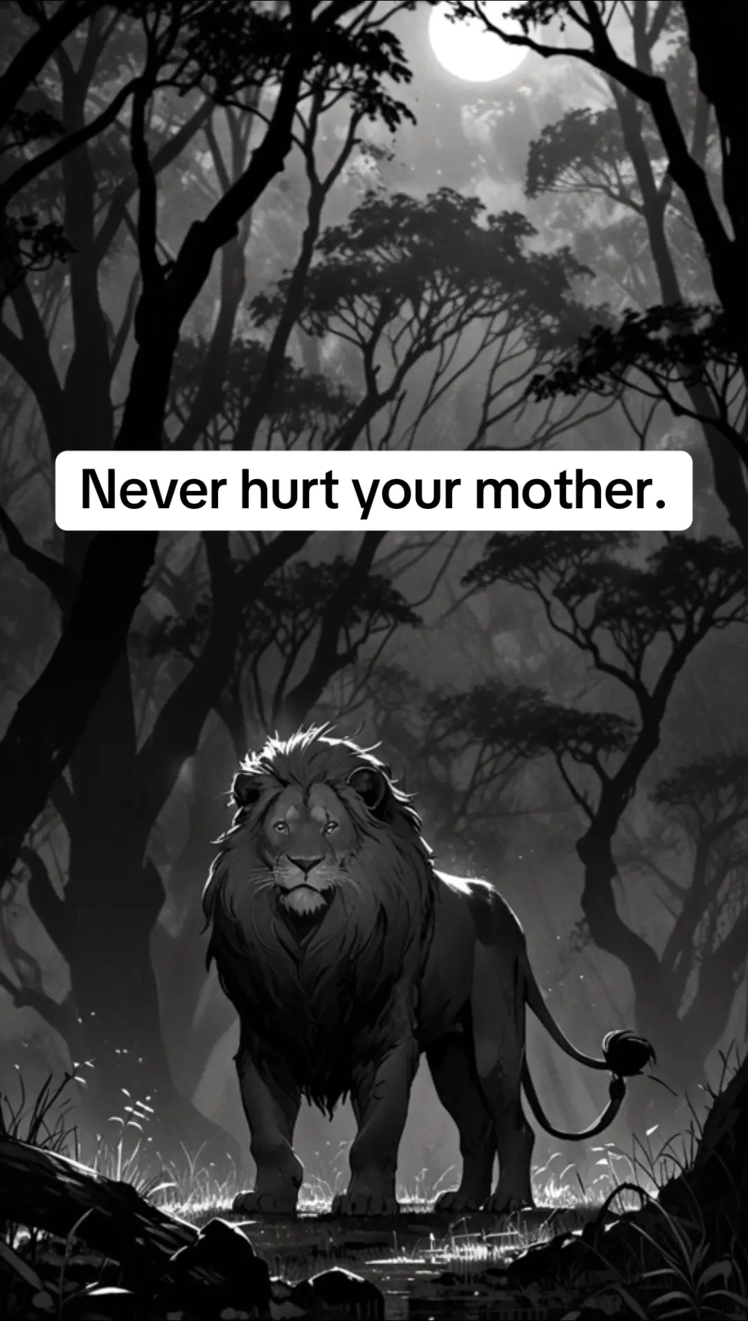 Never hurt your mother.