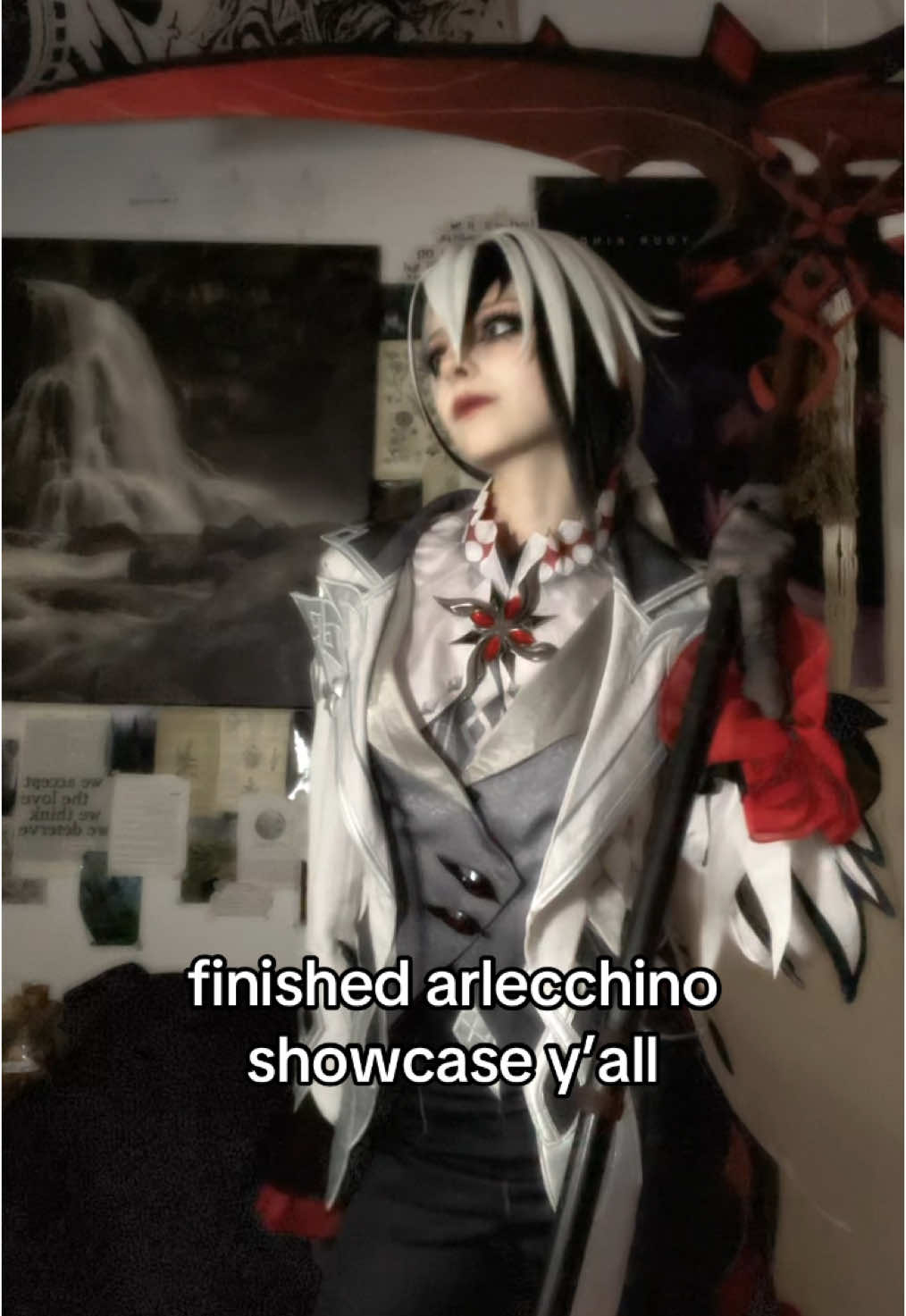 She is finally done!!! #arlecchino #arlecchinogenshin #arlecchinocosplay #genshin #dokomi #genshinimpactcosplay #cosplay #fatui #cosplaywig #GenshinImpact 