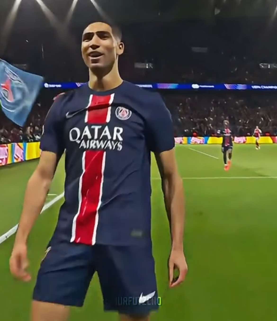 Hakimi mágico! O lateral artilheiro do PSG prova, a cada jogo, por que é um dos melhores do mundo na posição, aparecendo como elemento surpresa e decidindo com gols. Craque! #respect #football #hakimi #psg