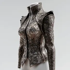 METALLIC JACKET ♾️🖤 FORM IS INFINITE ♾️ #formzee #instagram #tiktok #fashion #aifashion #design #girl #model #trending #dress  #outfit #photooftheday #instagood #futuristic #fashionista #beautiful #style #artist #art #fashiondesigner #instafashion #midjourney #ai #stablediffusion #clothing #fashionstyle #designerfashion