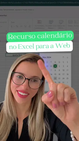 Conheça o recurso calendário no Excel para a Web.  #excelonline #microsoftexcel #microsoft365 #MicrosoftCopilot