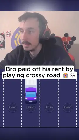 Bro paid off his rent by playing crossy road #kickstreaming #fyp #gaming