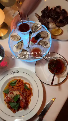 🏛️Scottadale’s Newest Lively Italian Dinner  Opening tomorrow (June 2) inside the W Scottsdale is Sexy Roman - modern Italian dining by the same restaurant group that brought you Flint and Donabe. The menu is curated by James Beard nominated chef Jason Franey and features handmade pastas, seafood towers, table side tiramisu and espresso martinis topped with gold flakes. Definitely the spot for an indulgent, high-energy dinner experience. Thank you to Sexy Roman for having me in and shout out to Tony & Paul for the exceptional service.  Sexy Roman  📍7277 E Camelback Rd, Scottsdale, AZ 85251 #oldtownscottsdale #datenight 
