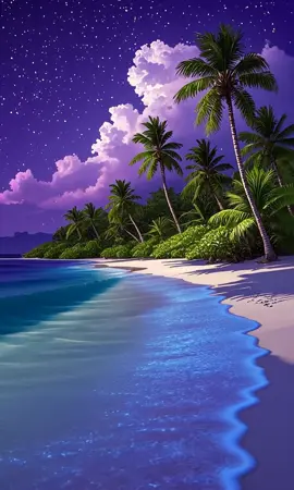 Beautiful ocean starlight ✨🥰🏝️#amazing #life #landscape #nature #ocean #starlight #waves #beach #view #beautiful  