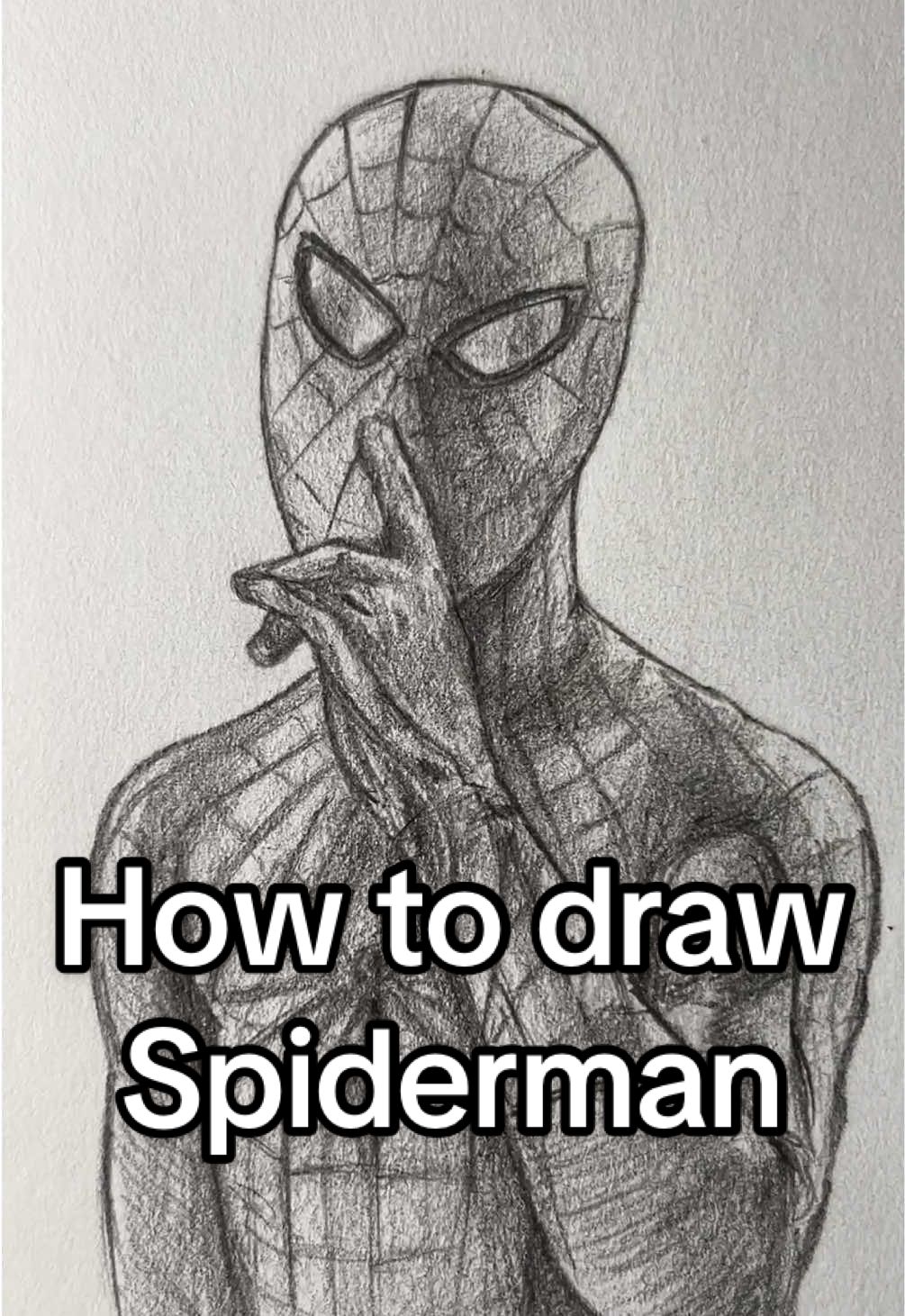 How to draw Spiderman! Who should I draw next? #artistsoftiktok #art #drawing #tutorials #spiderman #marvel #amazingspiderman  how to draw spiderman art drawing tutorial