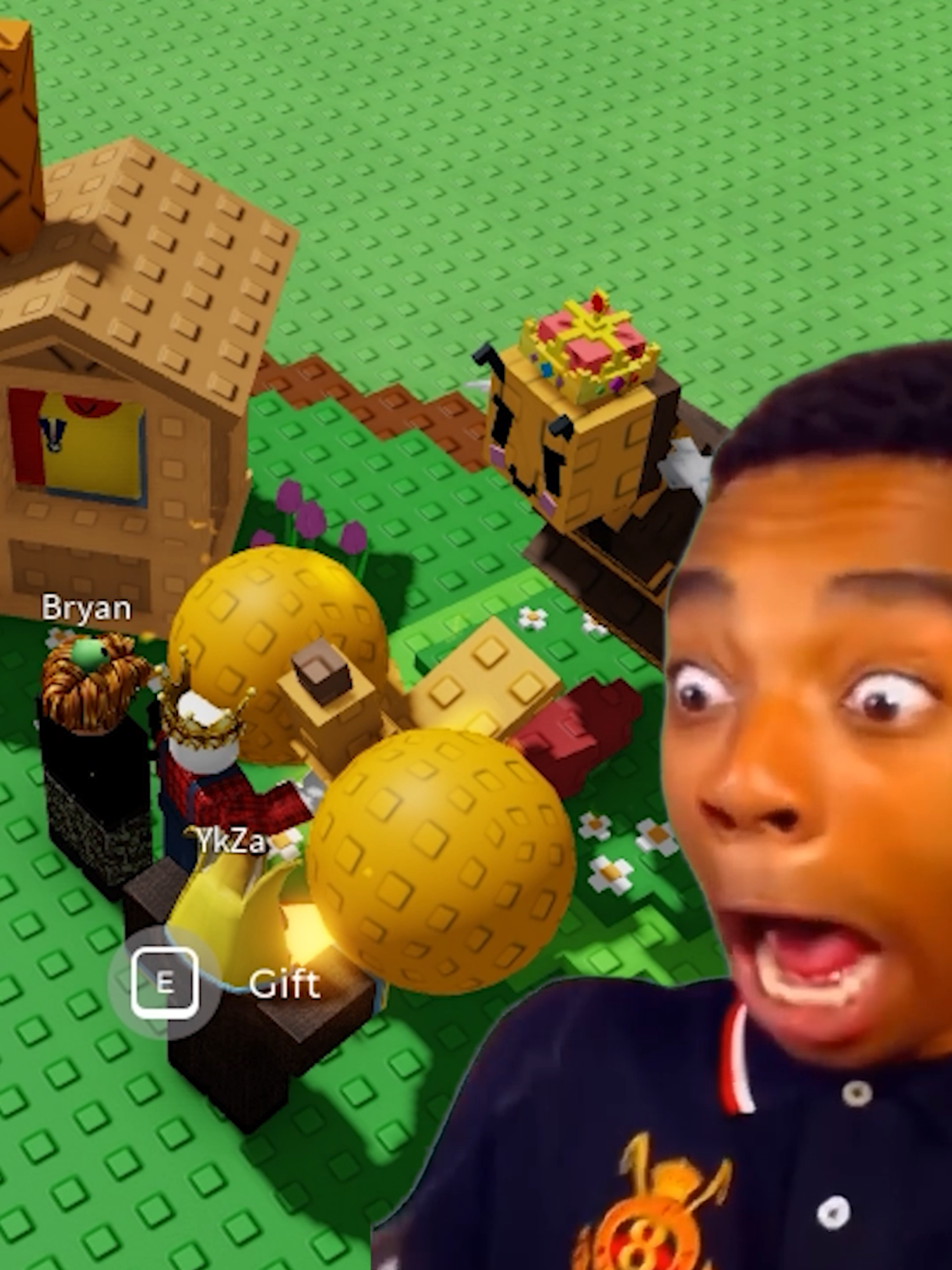 Abeja reina en Grow a Garden  #fyp #queenbee #xyzbca #robloxfyp #growagarden🥒🌶🍅#roblox #meme #gyatt