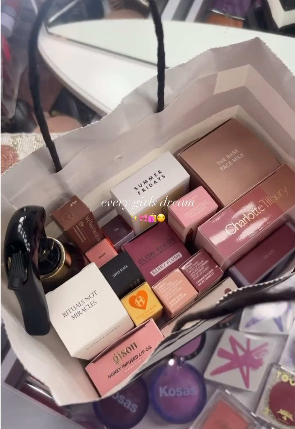 Sephora haul🛍️🖤 >>>> Can’t imagine a girly not wanting all this😩🌸 @sephora @ILIA Beauty @Charlotte Tilbury @Olehenriksen @Rare Beauty @laneige_us @Tower 28 Beauty @Glow Recipe @Gisou @Dieux Skin @Fable and Mane @Summer Fridays @Saie @Kulfi Beauty  #makeup #makeuptrends #makeupreels #makeupobsessed #makeupaddict #beauty #beautyreels #beautytrends #beautyobsessed #beautyaddict #likes #ulta #sephora #makeup2025 #trends #reels #explore #explorepage #viralmakeup #viral #sephorahaul #girlsdream #makeuphaul #skincare #glowrecipe #charlottetilbury #rarebeauty #laneige #newmakeup #haircare
