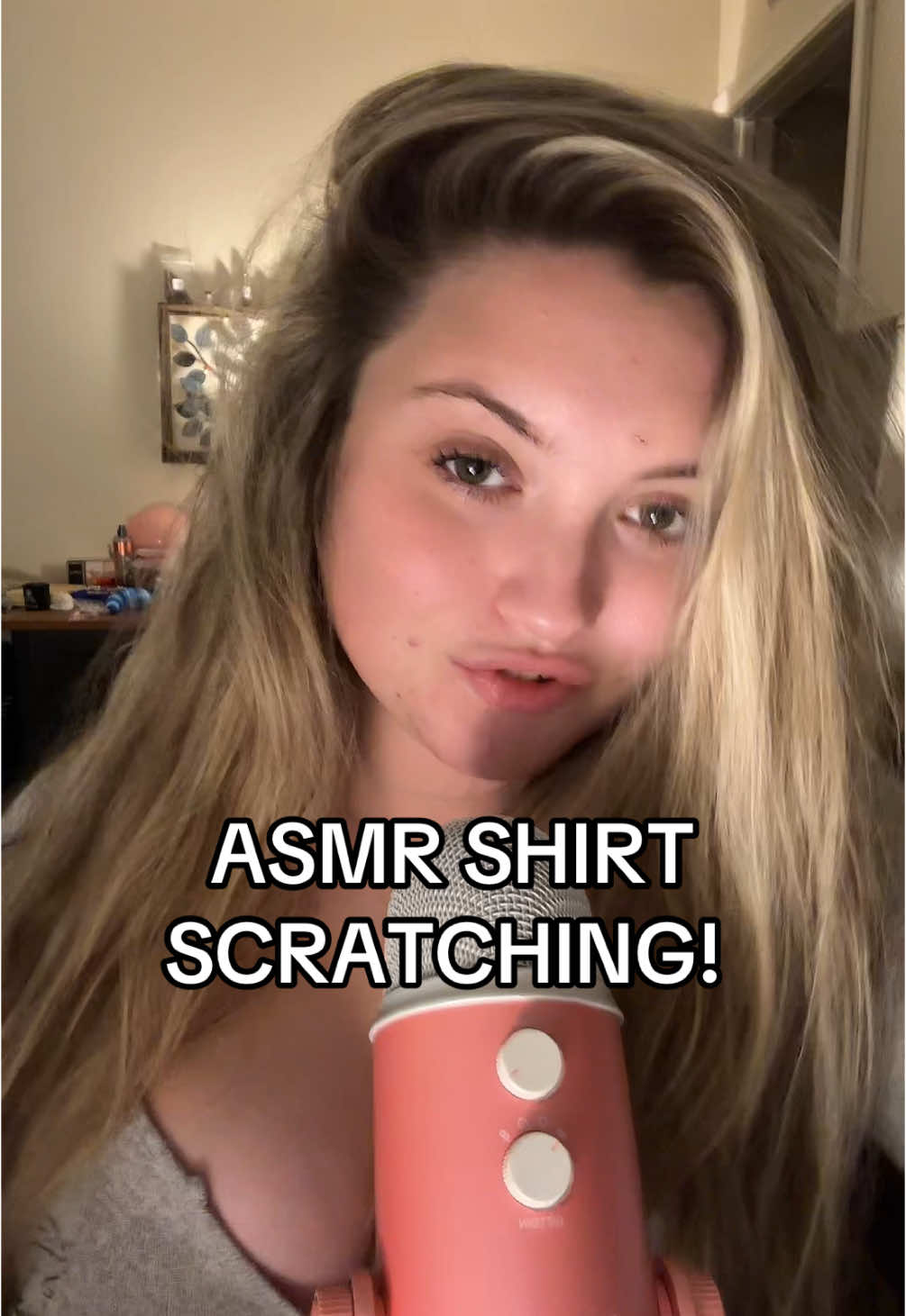 asmr shirt scratching! 🩷🩷 #asmr #fyp 