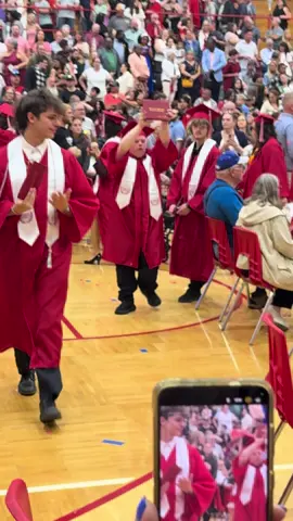 Kyson getting escorted because he wants to party and show every one he graduated high school. #2025 #highschool #funny #congratulations #downsyndrome #wholesome  @Amm1981 