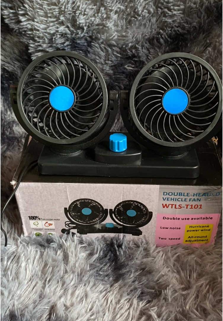 Double headed vehicle fan #doubleheadedfan #vehiclefan #doubleheadedvehiclefan #usbfan #carelectricfan