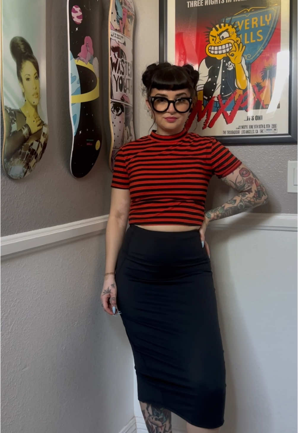 🖤 @Vixen by Micheline Pitt  @Dr. Martens #ootdinspo #altgirl #fashion #fyp #spacebuns #fitcheck 