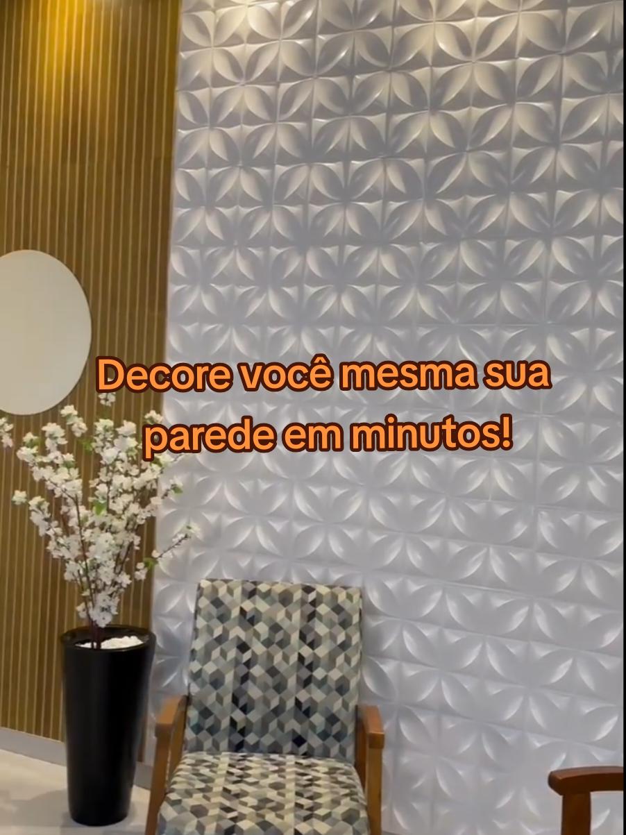 ✅️ Kit 10 placas pvc 3d revestimento de parede decorativa 25 cm ID do produto: ABS-GPF-VTB #parede #revestimento #casadecorada 