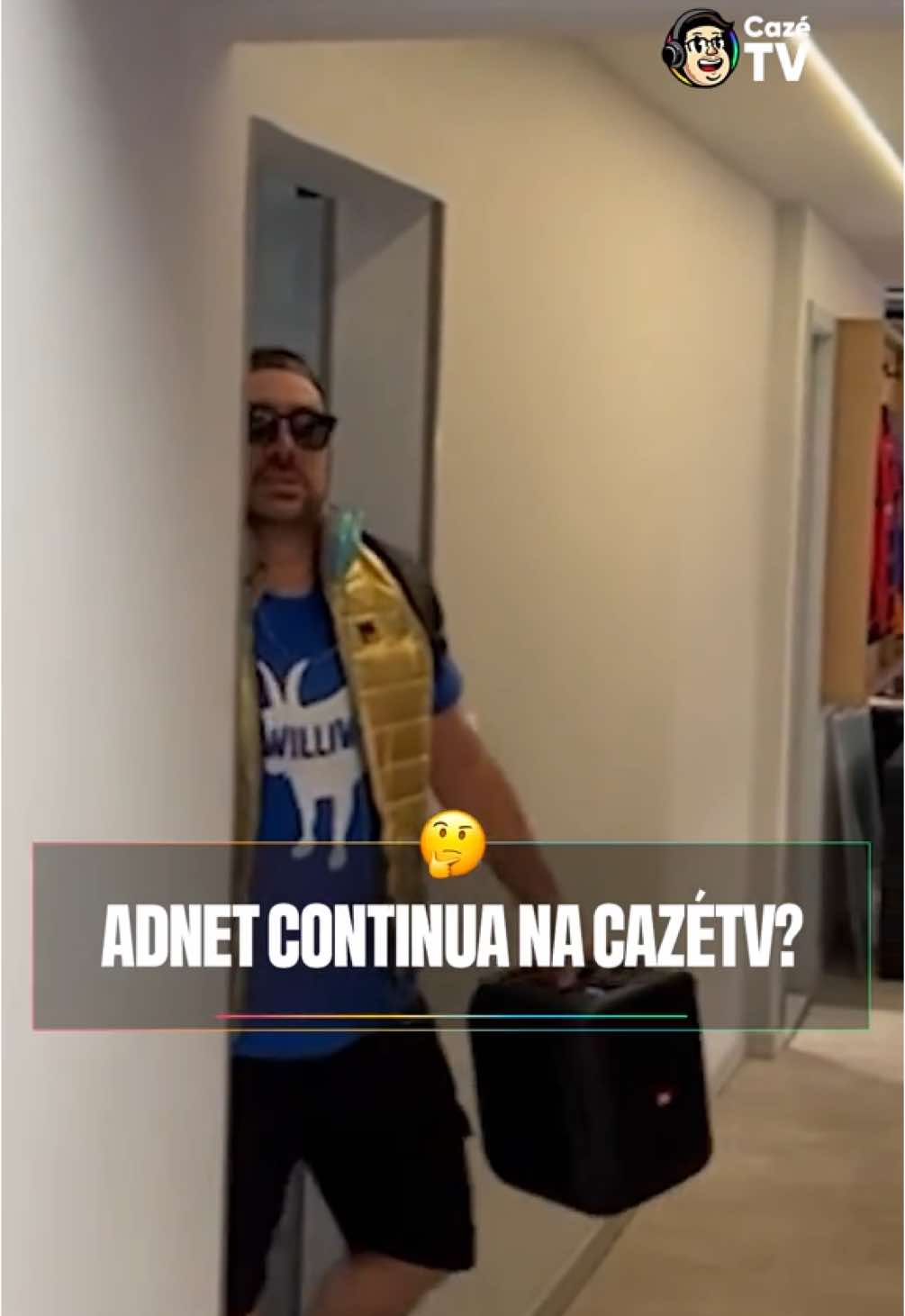 NÃO TÁ UM CLIMA MUITO AMIGÁVEL DO ADNET NA CAZÉTV NÃO 🙂‍↔️😒 As imagens falam por si só, né.... Eu sei que vocês estão perguntando se ele continua no elenco ou não, mas a gente te conta! KKKKKKKKKKKK #30MinutosMais #TikTokEsportes