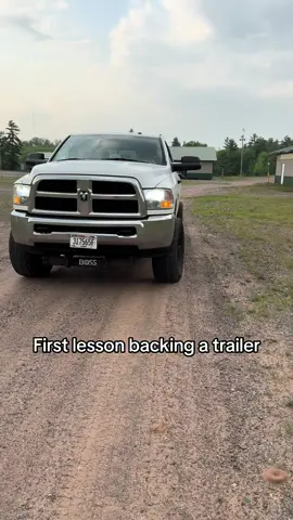 Decided to let him drive with the trailer to learn. #wisconsin #dadsoftiktok 
