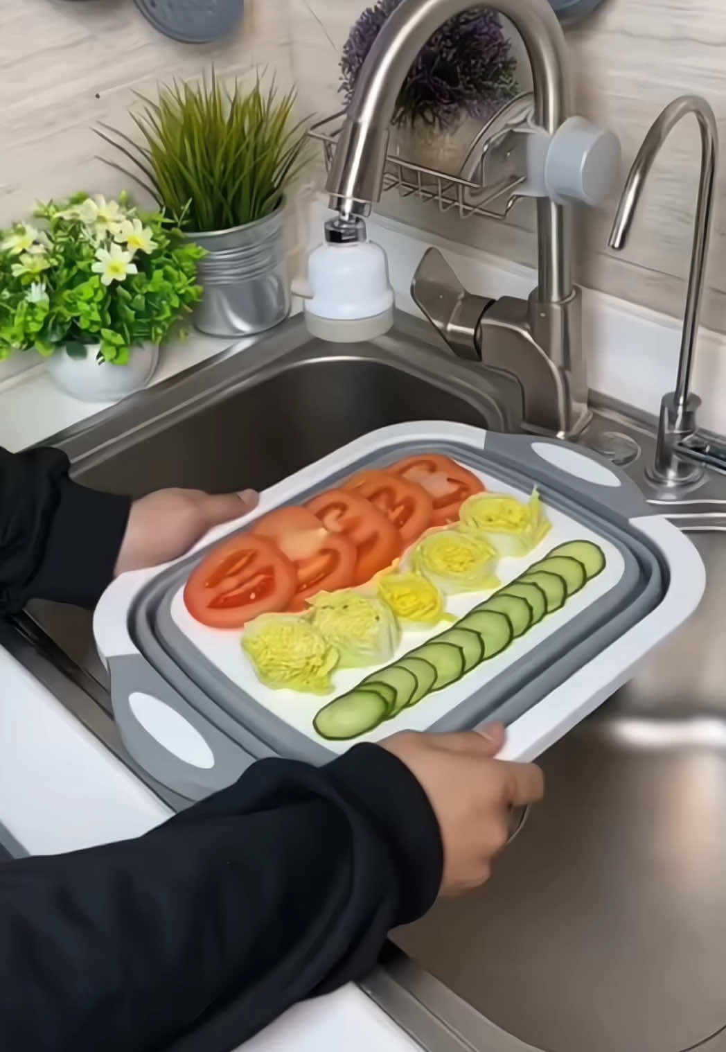 Tábua Bacia Retrátil De Silicone 3 em 1.