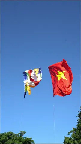 Vì thích 2 lá cờ này quá nên 4h sáng dậy phi xe đi quay #xaloiphat #chuaquantheamdanang #phatphap #danang 