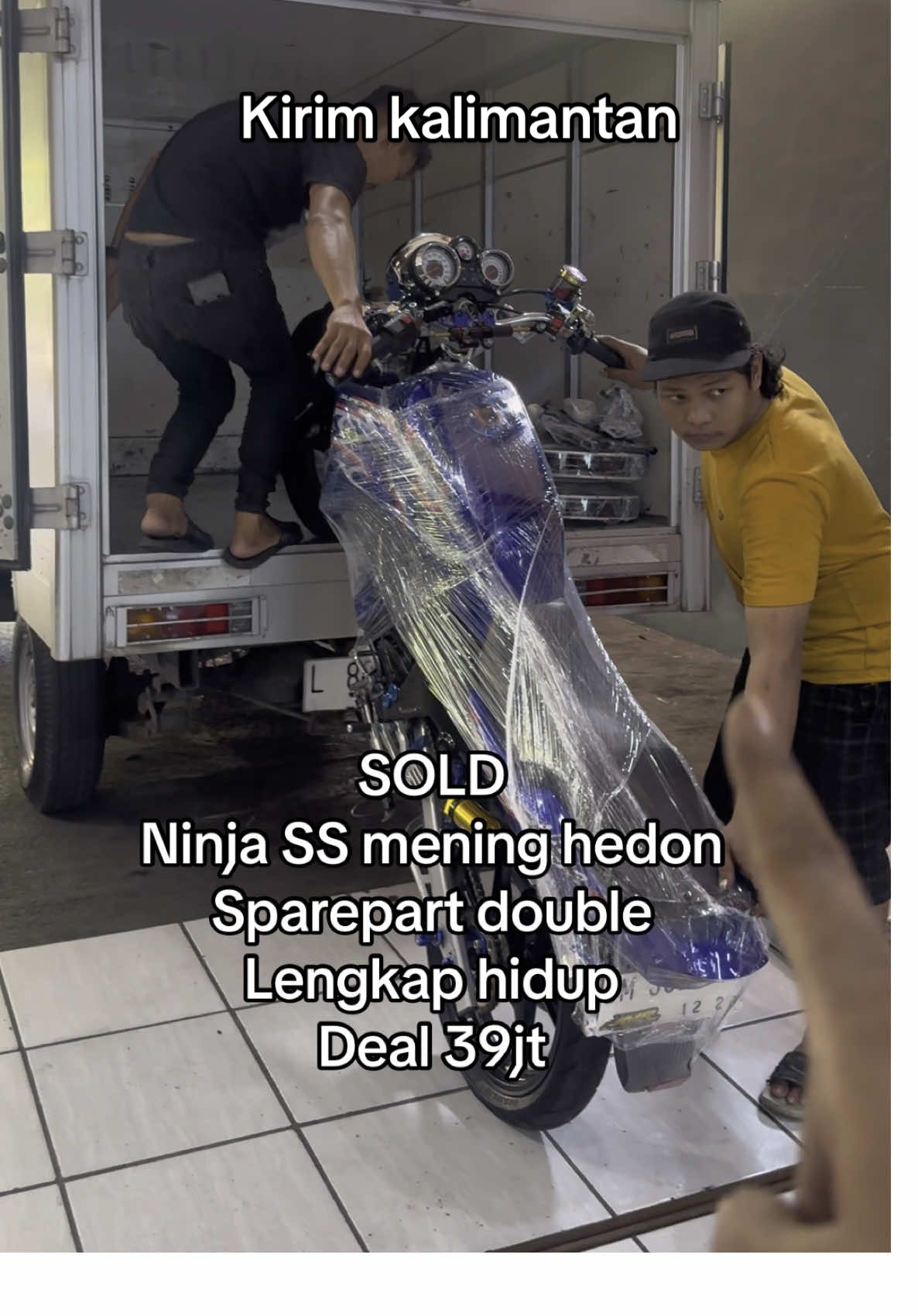 Alhamdulillah sold ninja SS lengkap hidup hedon sparepart double , kirim kalimantan timur dengan JNT Cargo , terima kasih sudah percaya garasi 2 stroke surabaya . #ninja #ninjass #ninja2tak #ninjamodifikasi 