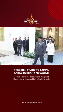 Tampil akrab Presiden Prabowo dan Megawati dalam Uoacara Hari Lahir Pancasila #prabowo #megawati #pdip 