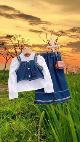 Baju Setelan Blouse Rompi lengan Panjang Celana Jeans panjang #wibgajian #cuantanpabatas #ramadanekstraseru #belilokal #racunintiktok #xyzabc 