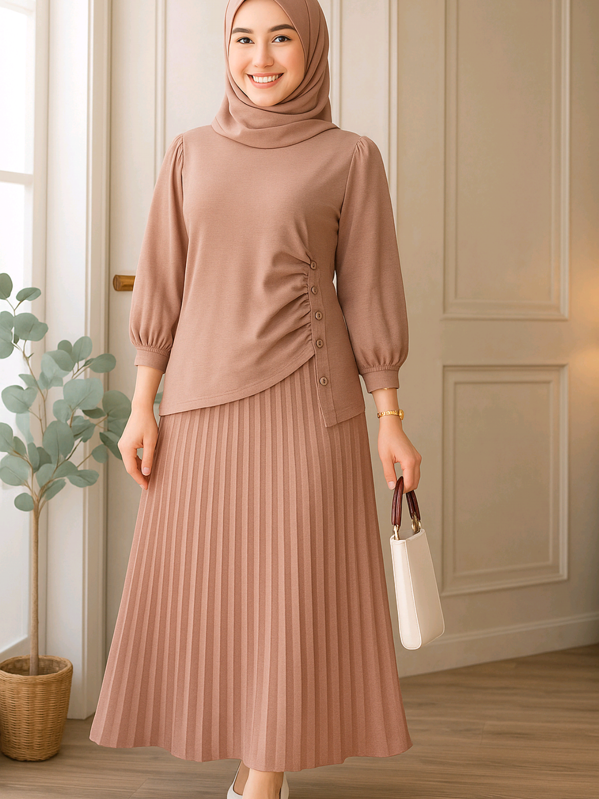 FELIA SET ROK PLISKET SETELAN WANITA OUTFIT #setrok #setrokplisket #oneset #setelanwanita #outfitwanita #fyp #fypage 