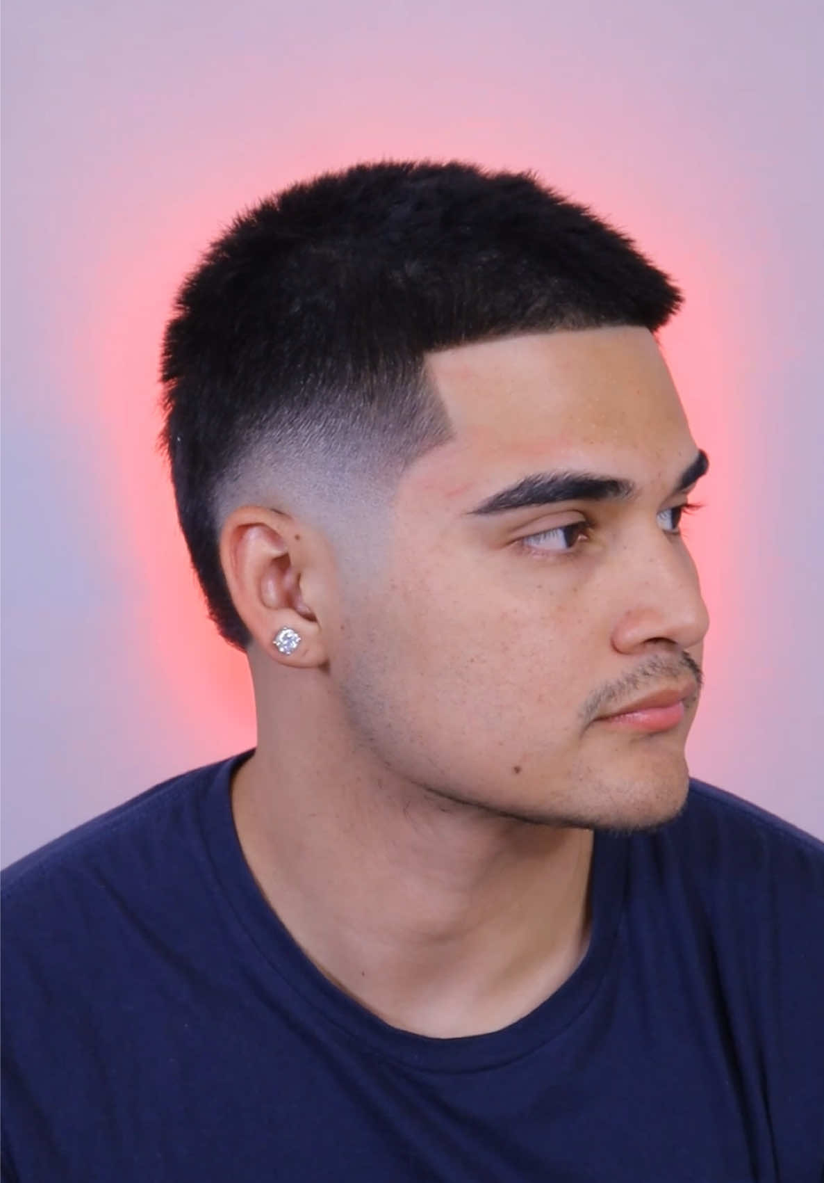 No 16 guard today ❌ went with an even shorter guard, eight guard because I felt it would complement his square face shape a lot better. I also gave him a lineup and a burst fade to compliment the sides. Let me know did I cook or is he cooked?? 🤔  #16guard #burstfade #shorthaircut #buzzcut #lineup #summerhaircut #sanjosebarber #8guard 