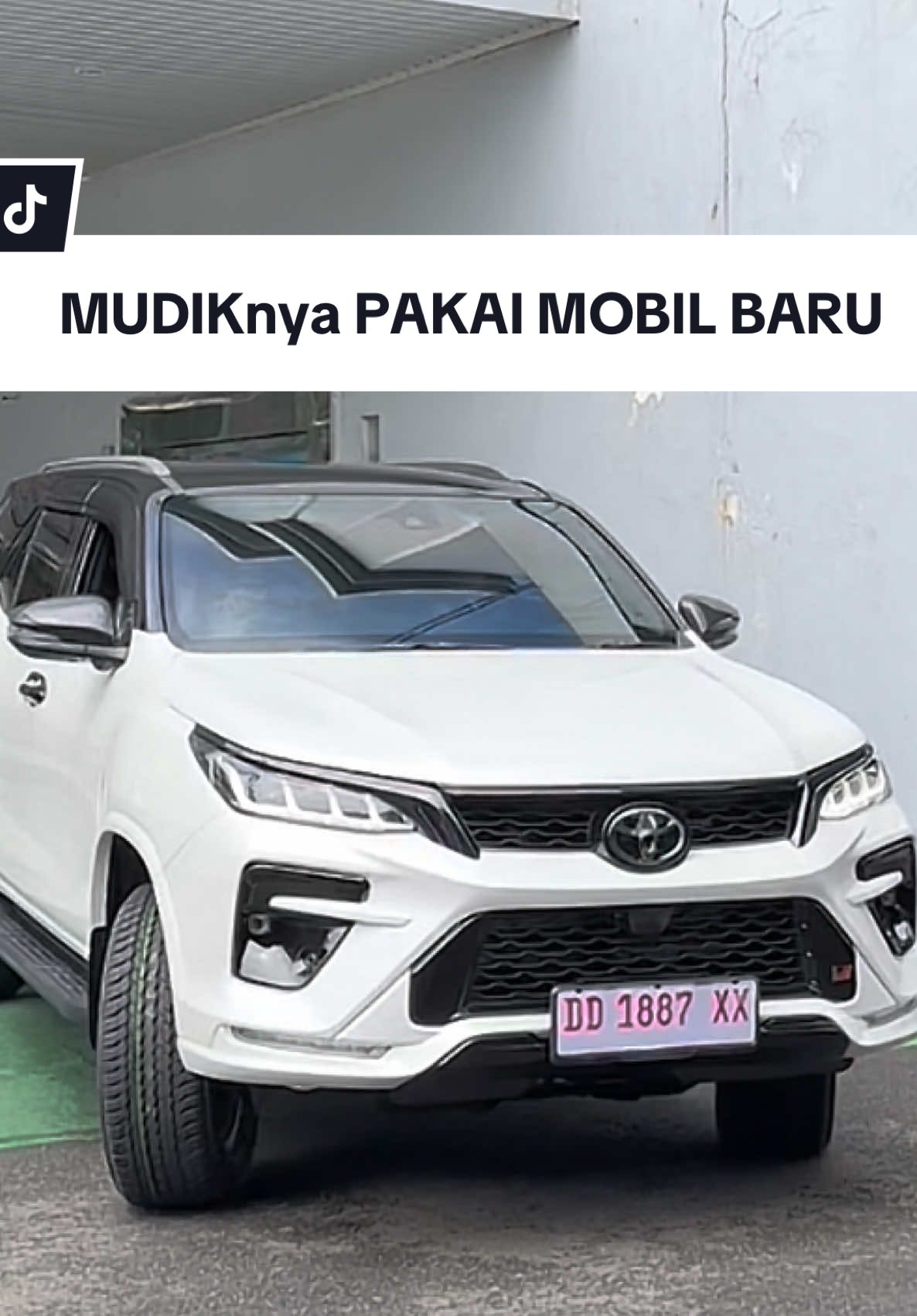MUDIK KALI INI,, #PAKAI #MOBIL #BARU 🤍✨ #Toyota #Fortuner #Black #White #🖤🤍 Unit Nya di Pakai Dgn Selamat & Berkah 😇