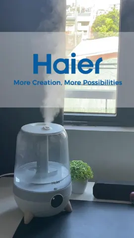 Breathe easier and feel fresher — keep your air perfectly balanced with our ultrasonic humidifier. #Haier #HaierSmallAppliances #MoreCreationMorePossibilities #haierhumidifier #haierUS101 #humidifier #ultrasonichumidifier
