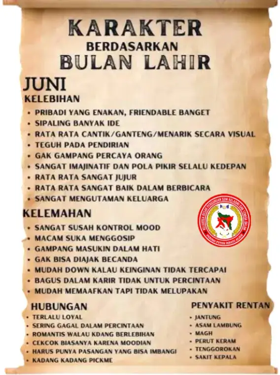 JUNI HIKMAH DAN TAFSIR BULAN LAHIR