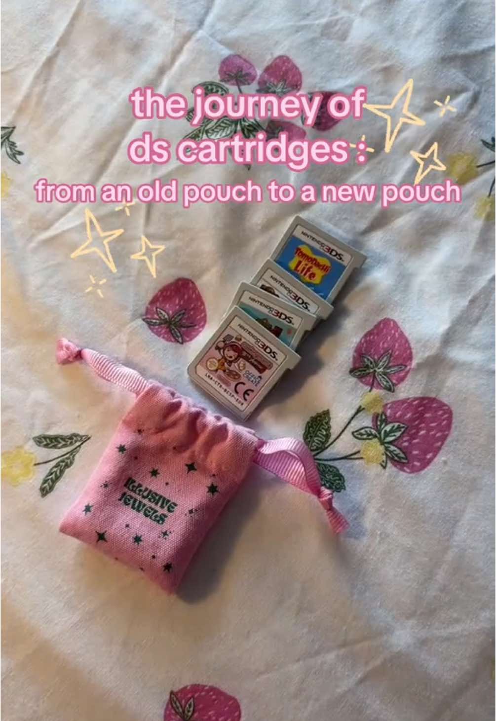 transferred my ds cartridges from my small old pouch to my new mocha pouch which is sooooo much bigger!! i’m so happy w this upgrade, mochas my fave sanrio character AND ive gotten a much bigger collection of cartridges over the past few weeks. i’m very lucky and grateful 🤧🩷🩷 im extremely excited to be DONE w assessments so i can just play, uni has kicked my ass so bad.. #fyp #retrogaming #fyppp #nintendo3ds #nintendo #gaming #nintendofans #cosygames #cozygames #cutie #chill #nintendo3dsxl #childhood #nostalgia #nintendods #unmodded3ds #unmodded #calm #vintedhaul #collection #sanrio #mocha #mochacinnamoroll #mochasanrio #sanriomocha #ds #3ds #3dsxl #cartridge #gamecartridges #gamecollection #nophonesummer 