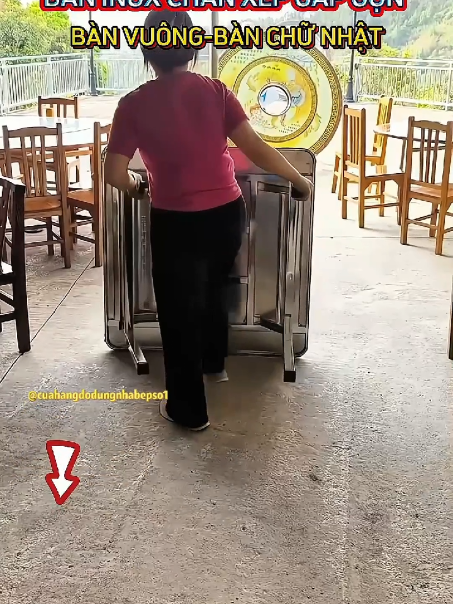 Bàn inox chân xếp gấp gọn cho gia đình, quán ăn#bangapgon #giadung_giadinh01 #cuahangdodungnhabep1 #xuhuongtiktok 