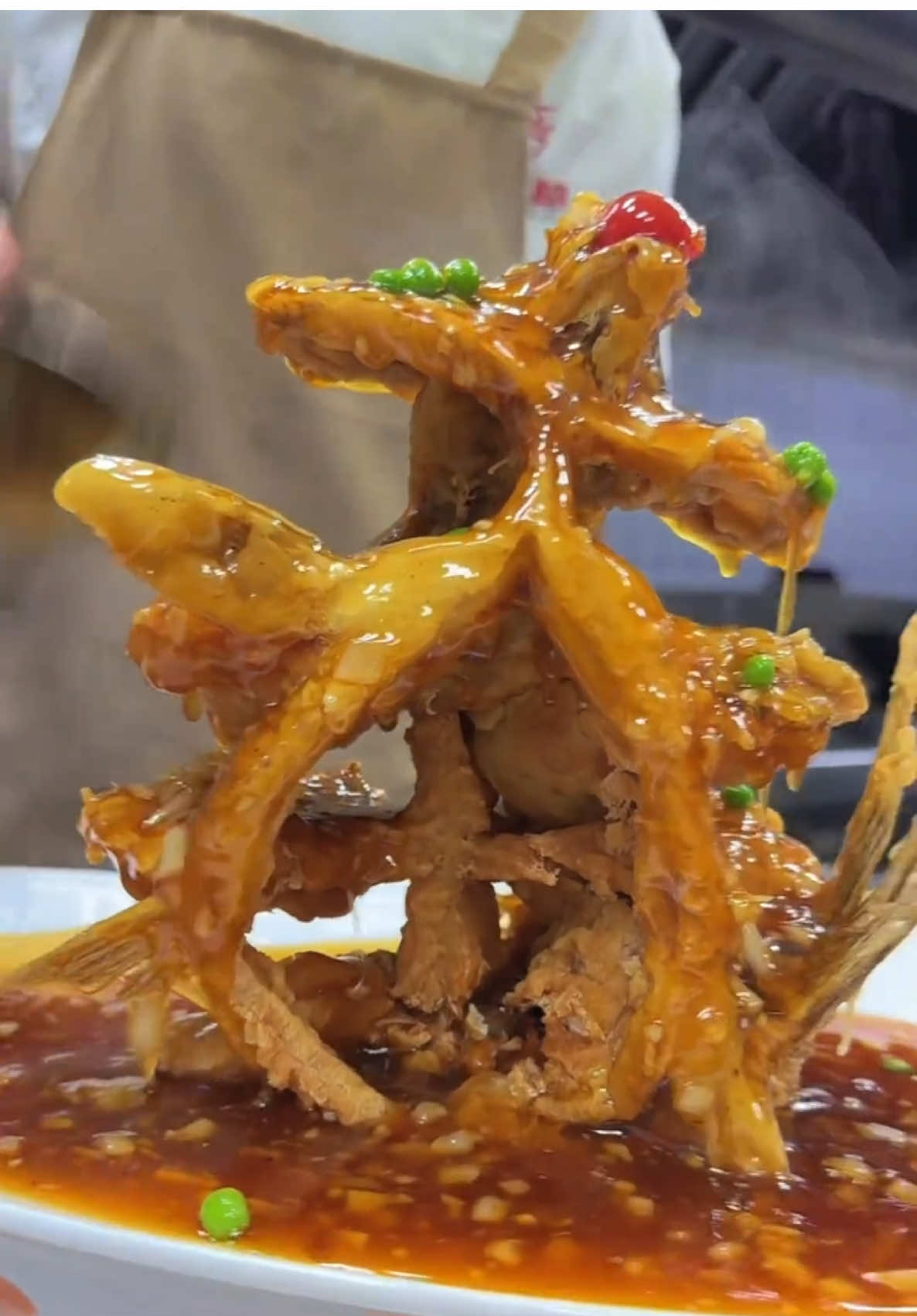 Beautiful sweet and sour fish 😍😍😍 #fyp #tiktok #good #fun #chef #funny #awesome #food #skills #master #amazing #Love #girl #cake #respect #cool #👍 