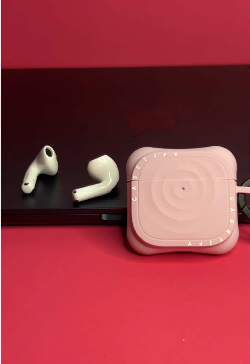 Take your airpods anywhere with this ultra-sleek, super protective airpods case. Secure fit. Zero worries. #airpods #siliconcase #casetify #shockproof #pink 