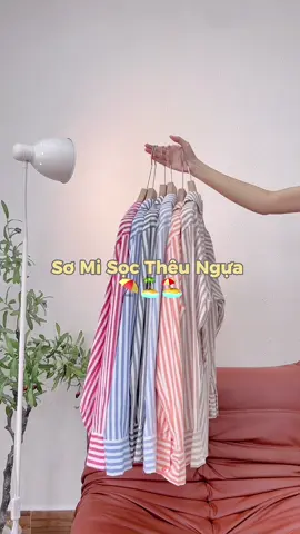 Hè rồi sơ mi kẻ sọc thôiii 💯 #sơmi #subici #somisubici #sơminữ #xh #somikesoc #thoitrangnu 
