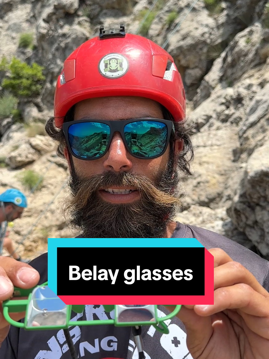 Ever tried belay glasses? 🤓🧗‍♂️ Watch your climber without snapping your neck! Feels trippy the first time... but your neck will thank you forever 🙌💯 Check the video & see the magic 🔁👇 #flyingfrog #climber #viralvideo #fyp #BelayGlasses #ClimberHack #NoMoreBelayerNeck #ClimbingGear #LebanonClimber