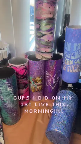 #fyp #tumblersoftiktok #tumblers #tumblercreations #creator #tumblermaker #tumblerartist #peacelovetumblers #tumblerlife DID MY 1st ever live at 3am this morning it was a bit awkward but not as trying as I had imagined my 10 year old was such a huge help having her there made it sooo much easier, slowly getting tumblers on my Shopify in my bio it’s taking foooooreeeever lol
