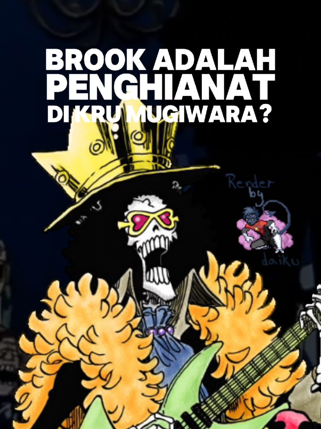 laboon ketar ketir mendengar ini, teori apaan coba, selama cerita one piece berjalan, loyalitas brook udah ga bisa dianggep remeh, bahkan ya, satu2nya profesi yang dicari sama luffy dari awal ngumpulin kru, apa? yap bener 