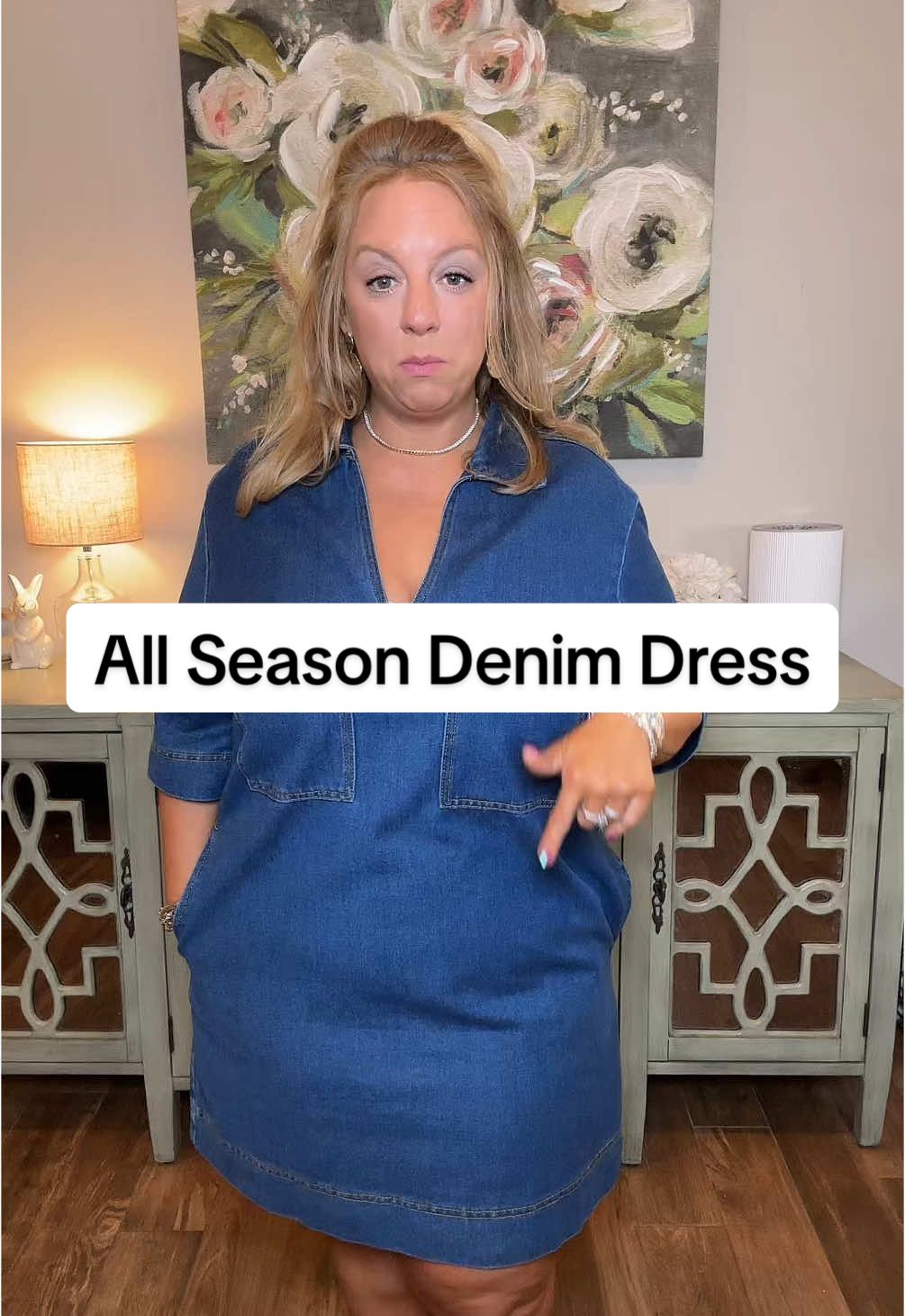 #summerdress #dress #denimdress #midsizefashion #SummerFashion #fashionover40 #denim 