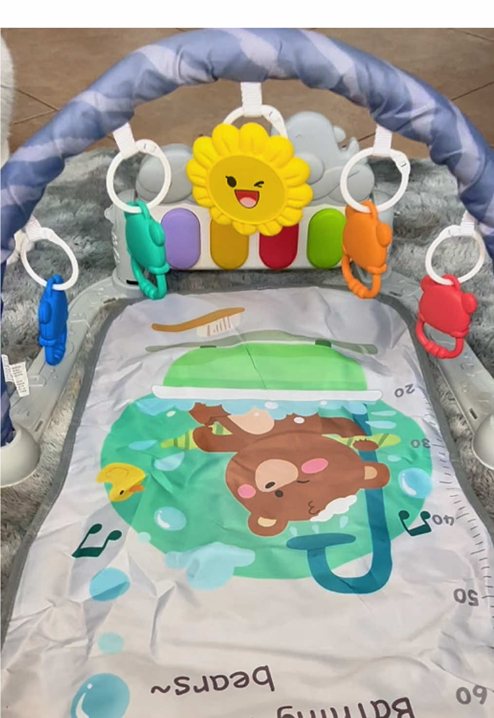 Look how cute!! Your little one will love to do some tummy time in this play gym 🙌🏼🥰 #baby #babies #babiesoftiktok #babyplay #babyplayideas #babyplaygym #tummytime #tummytimeactivities #babymama #mom #momlife #babytoy #babytoys 