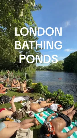 my first time in london and i am BLOWN AWAY - loving all the public space people have access to 🫧🫛 #minivlog #travelvlog #hampsteadheath #bathingpond #london #belsizepark #travel 