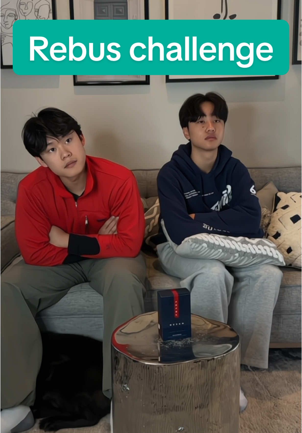 Are you good at solving rebus puzzles? #rebus #puzzle #wordgame #familychallenge #FamilyFun #challenge #justforfun #notsponsored #gifted #brothers #familygames @MitzTiang family channel @Zachary Lim @Prada @pradabeauty 