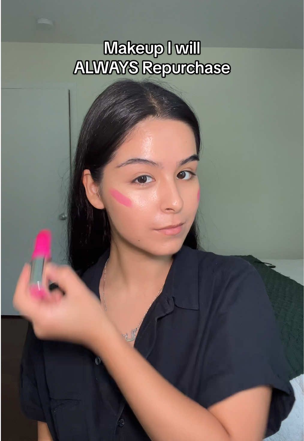 products used: @Huda Beauty primer  @MERIT Beauty foundation stick @Westman-Atelier contour stick @Haus Labs by Lady Gaga blushes @Laura Mercier powder @ILIA Beauty mascara  @maccosmetics lip pencil @Fenty Beauty lipgloss #makeup #repurchasedmakeup #makeuptutorial #beauty 