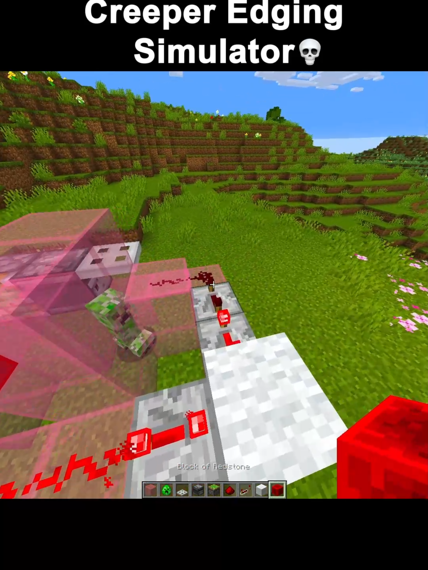 Minecraft Creeper Edging Simulator #Minecraft #minecraftmemes #minecraftbuilds #creeper