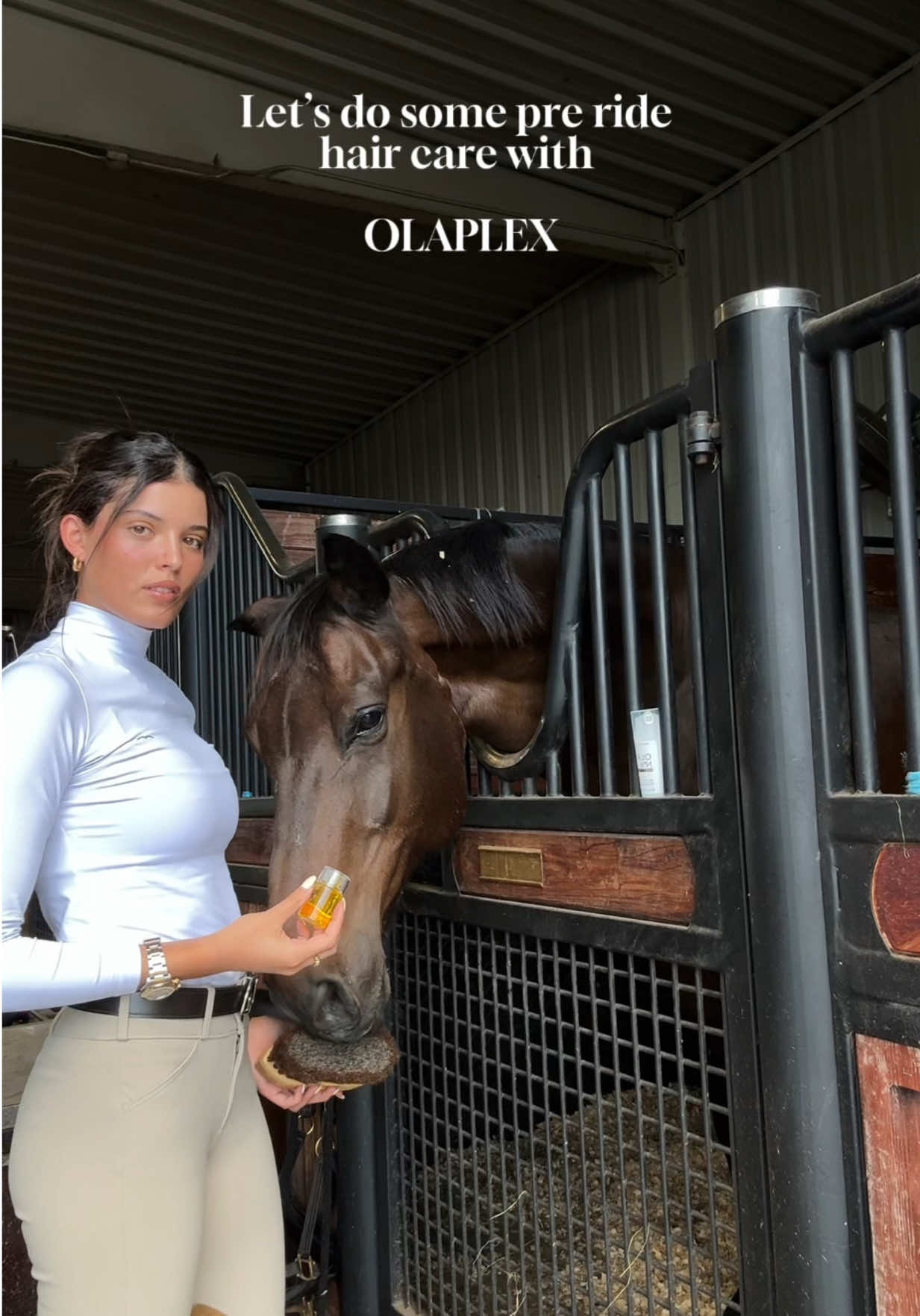 My favorite way to add shine before my ride is with @Olaplex !!! #olaplexpartner 