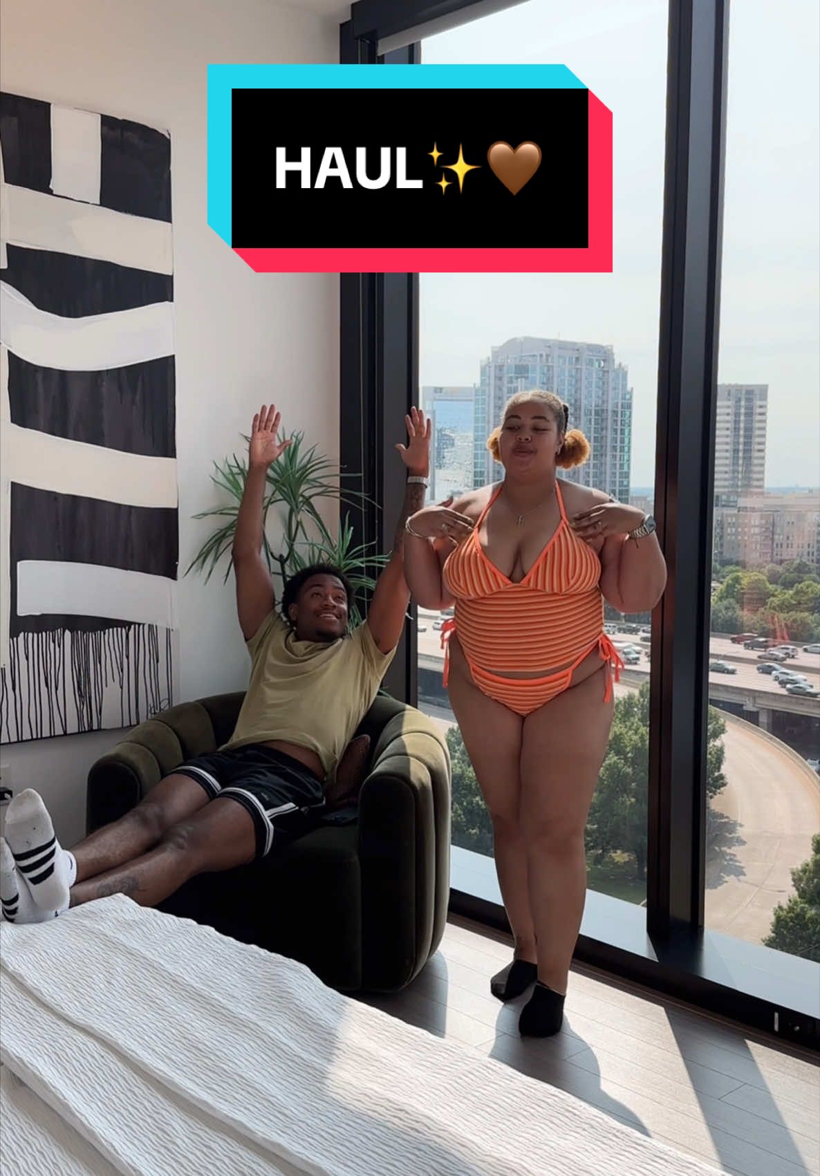 Link in bio for longer hauls 🥹✨ #kayandtae #haul #couples #coupletok #goals #bikini #Summer 