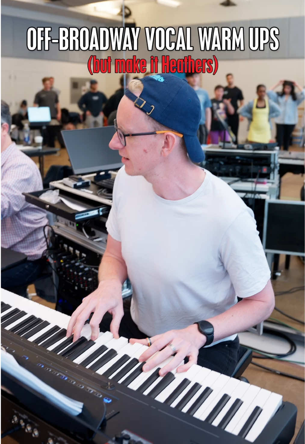 Vocal warm-ups, but make it very Heathers. 💚❤️💛💙 #Heathers #HeathersTheMusical