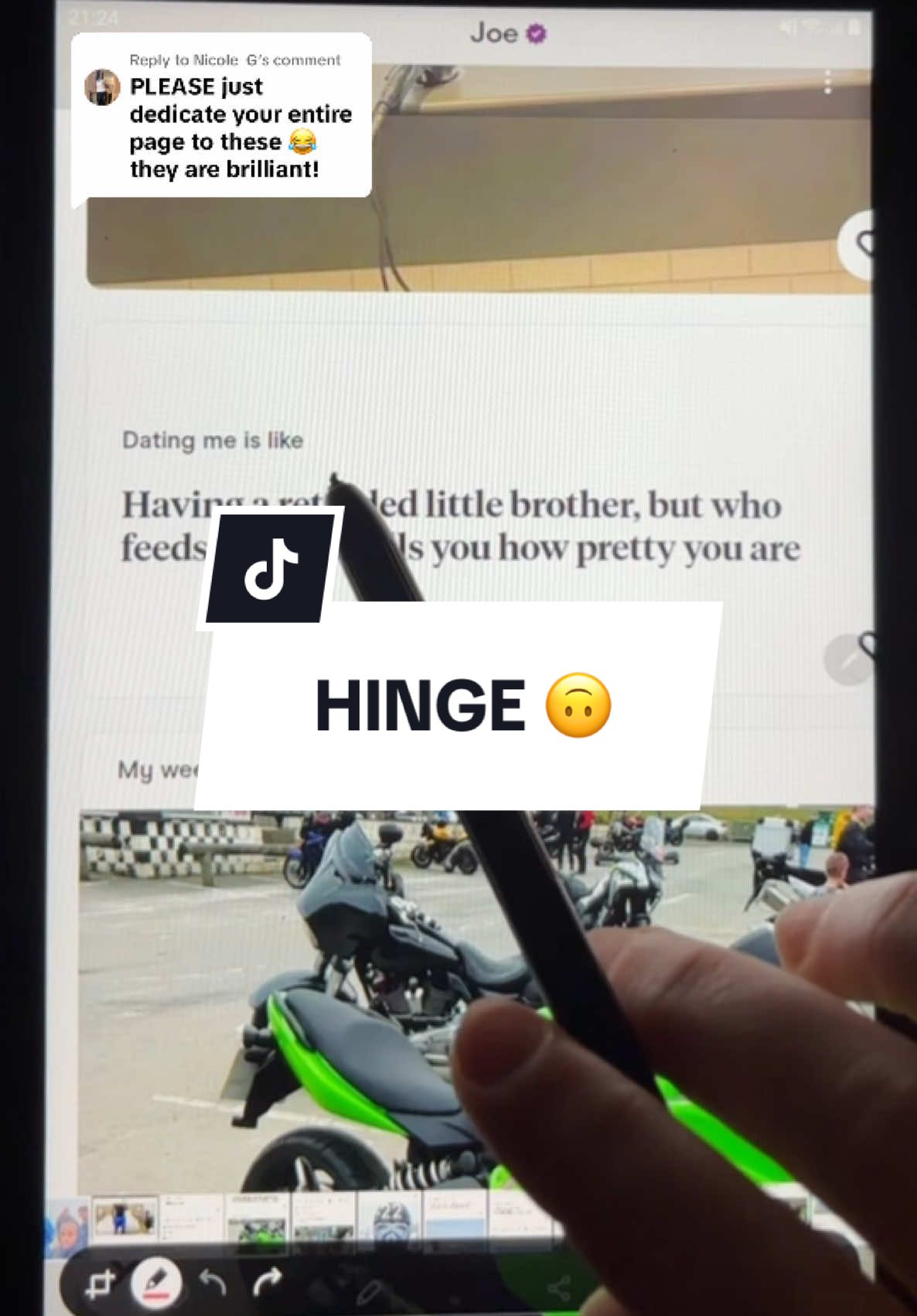 Replying to @Nicole G we are in the trenches…  #hinge #hingedating #onlinedating #dating #moderndating 