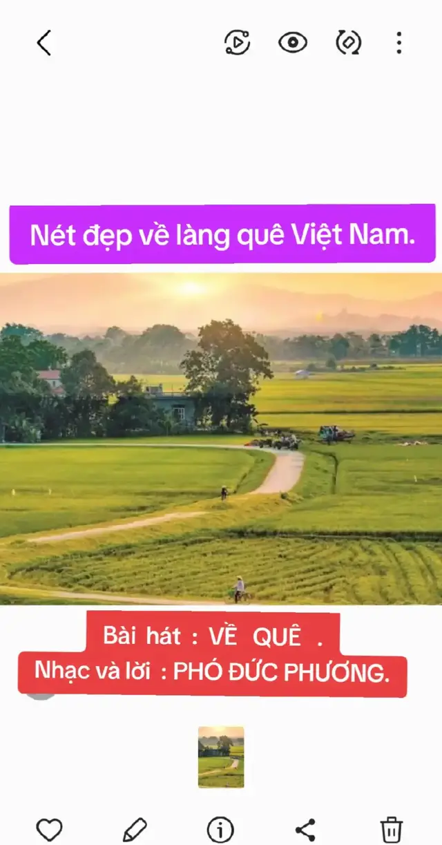 Bài hát :  VỀ QUÊ .  Sáng tác nhạc sỹ :  PHÓ ĐỨC PHƯƠNG . Đây là một bài hát rất hay, được rất nhiều người yêu thích và mến mộ . Đặc biệt là lớp trẻ , rất thích nghe và hát bài hát này . Bài hát :VỀ QUÊ  được Nhạc sĩ Phó Đức Phương sáng tác, vào năm 1998 . Đây là một bài hát , được sáng tác theo đơn đặt hàng. Của Đoàn ca nhạc, dân ca quan họ Bắc Ninh . Để đi hội diễn theo lịch của bộ văn hóa năm đó . Khi bài hát ra đời, đã được công chúng đón nhận và khen hay .  Sau đây chúng tôi xin trân trọng kính mời các quý vị đón nghe . #GIA  #TRE  #MOINGUOI  #DEUYEUTHICH .